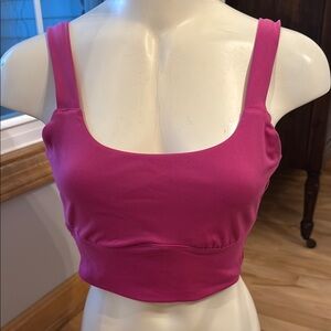 Sincerely Jules crop longline sports bra pink size small